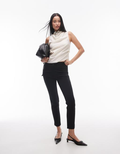 Mango - Sorte, slim fit og ankellange bukser