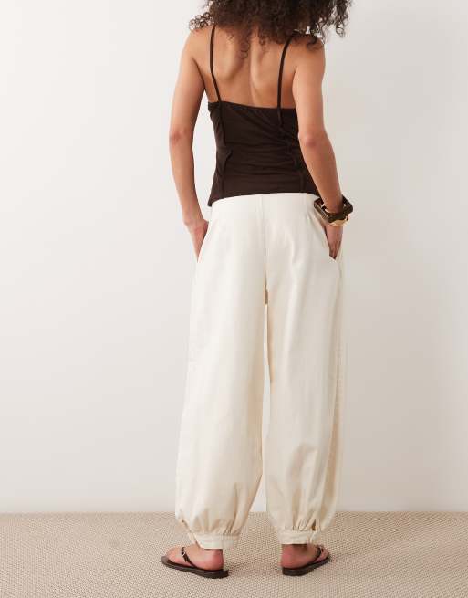 Mango Souffle cuffed jean in cream, 3 of 5