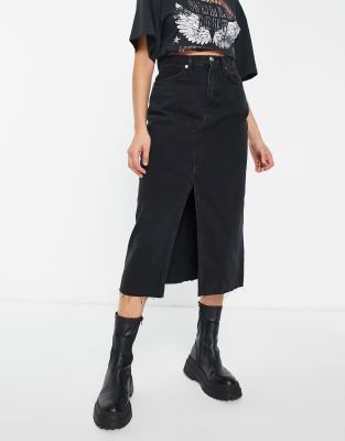 Mango black hot sale denim skirt