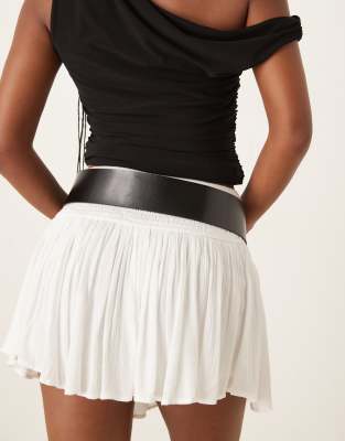 Mango Square Buckle Leather Belt