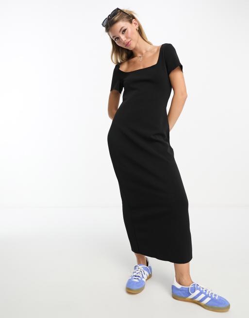 Women's short sleeve midi 2024 dress