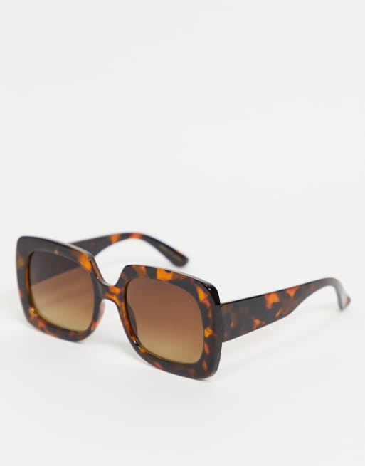 Mango square sunglasses in brown