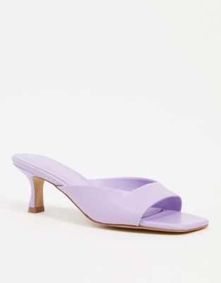 lilac mid heel shoes