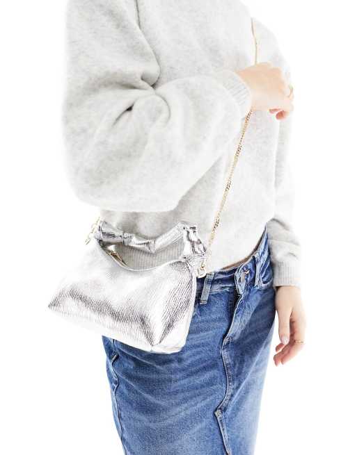 Mango – Srebrna torebka crossbody