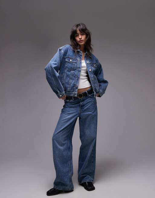 Mango star print denim jacket in blue - part of a set