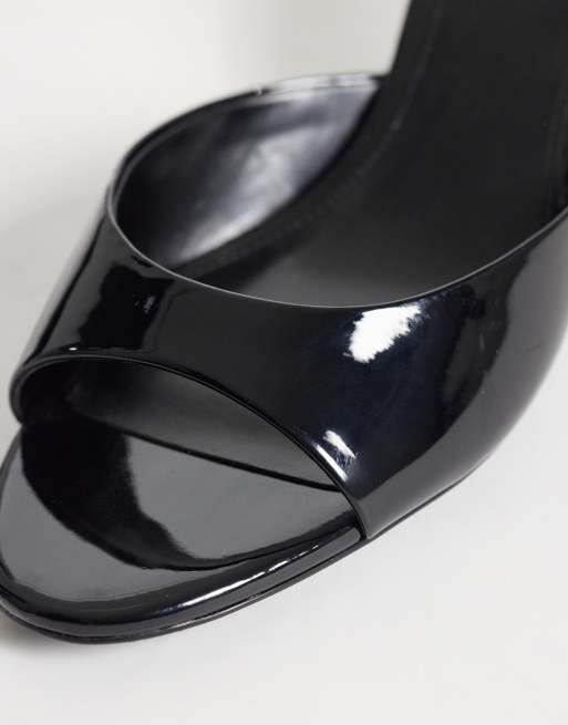 Mango starring Hailey Bieber heeled mule in black, 3 of 4