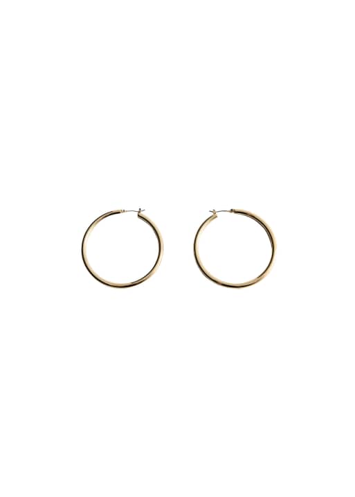 Mango starring Hailey Bieber hoop earring in gold, 3 of 3