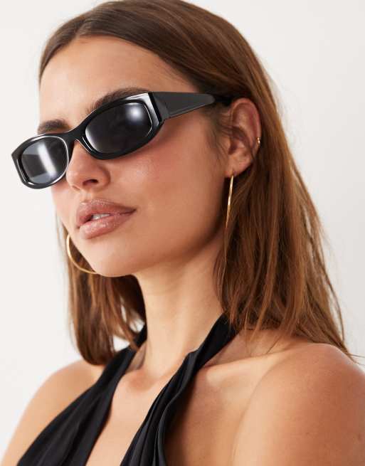 Mango starring Hailey Bieber - Sorte firkantede solbriller, 3 af 3