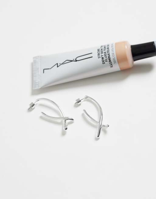 Mango statement drop earring in silver, 2 of 4