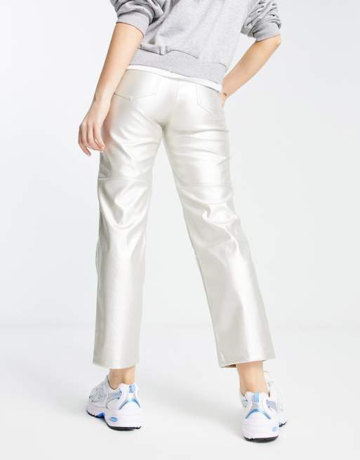 Mango hot sale silver trousers