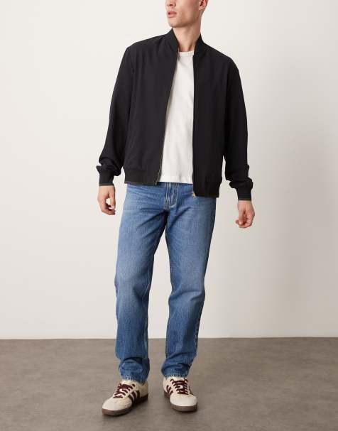 Mango straight fit denim jeans in mid wash blue - view 1