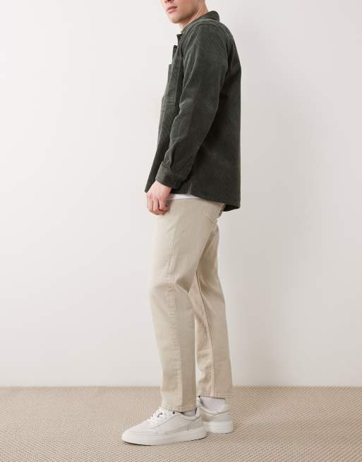 Mango straight fit jeans in beige, 3 of 5