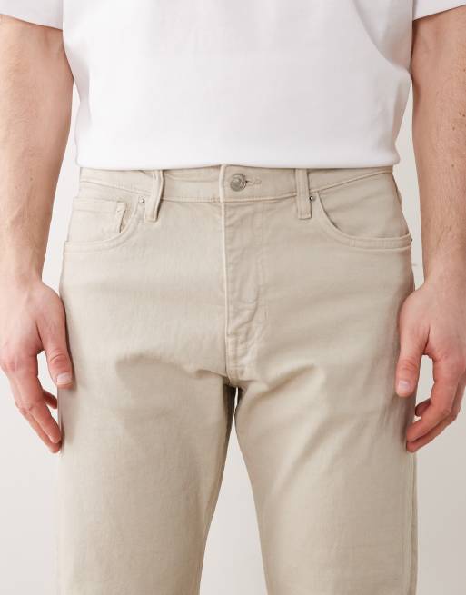 Mango straight fit jeans in beige, 5 of 5
