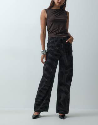 Mango Straight Jean In Black