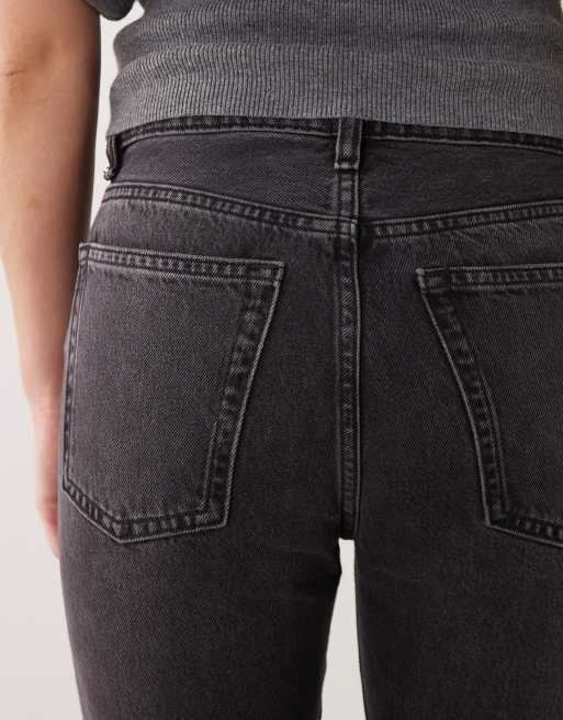Mango straight jean in washed black, 5 of 5