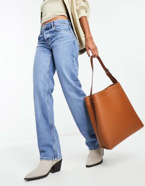 Mango straight jeans in light blue - view 1