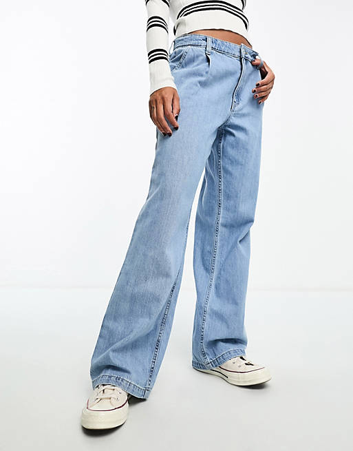 Mango straight leg jean in light blue | ASOS