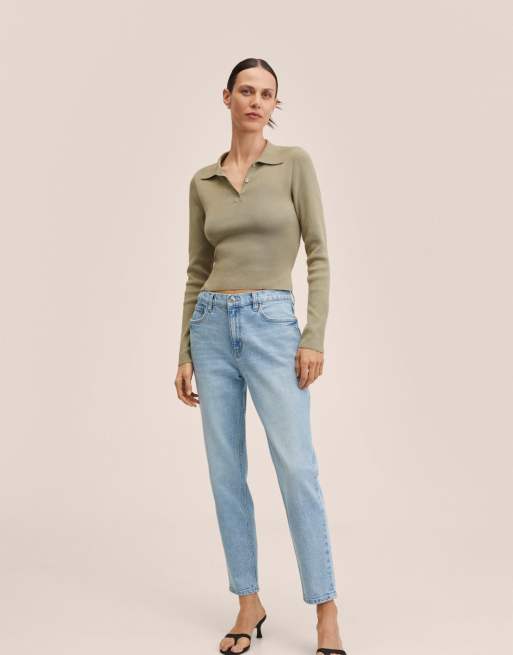 Straight Leg Jeans in Light Wash Blue