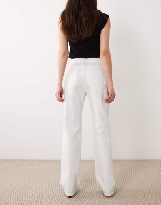 Mango straight leg jeans in white, 3 of 5