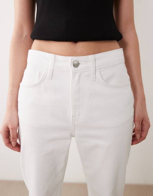Mango straight leg jeans in white, 4 of 5