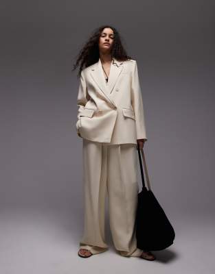 Shop Mango Straight Leg Tailored Pants In Yellow
