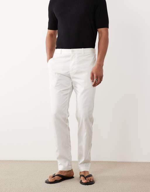 Mango straight leg trousers in white, 2 of 5