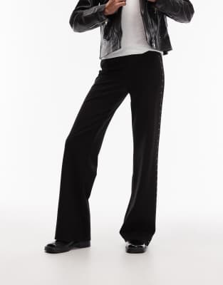 Mango Straight Legging With Studs In Black