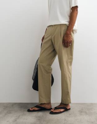 Mango Straight Pants In White