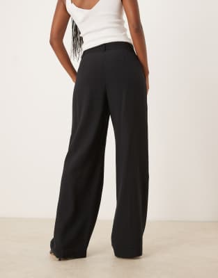 Mango Straight Pleat Front Tailored Pants In Green