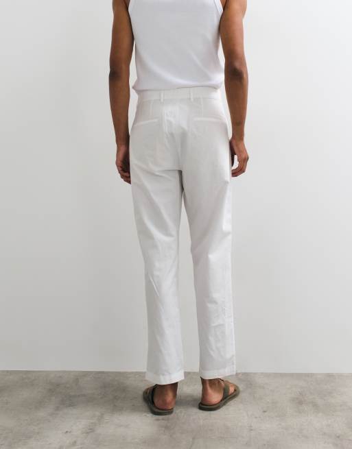 Mango straight trouser in white, 4 of 5