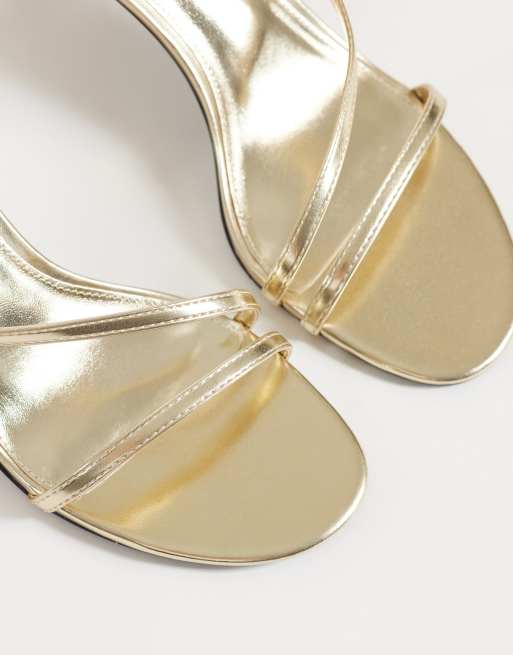 Mango strappy heeled sandal in gold , 2 of 4