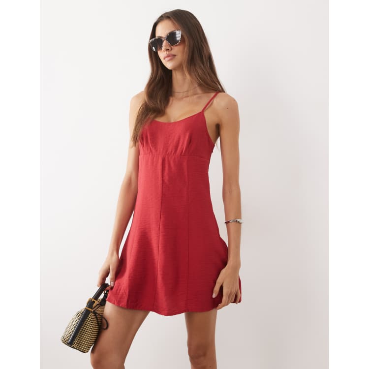 mango short red dress Mango red mini dress