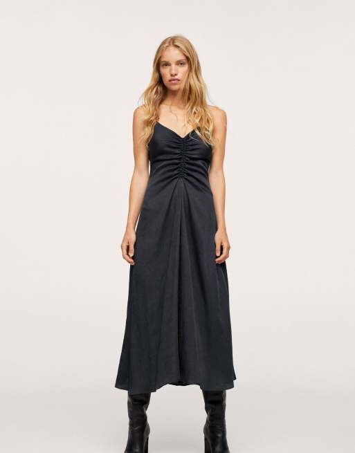 Mango navy store dress