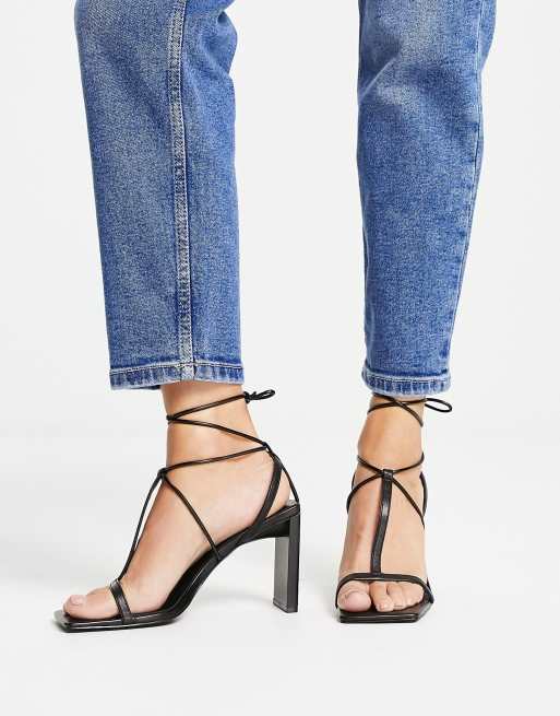 Strap up sale black sandals