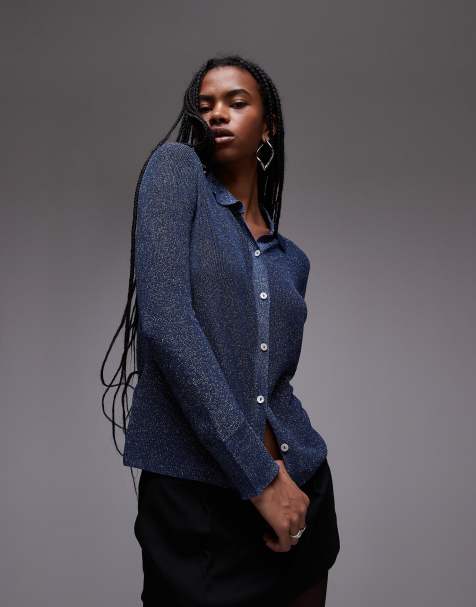 Mango – Strickjacke in Blau - view 1