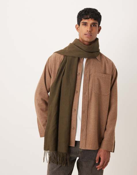 Mango – Strickschal in Khaki - view 1