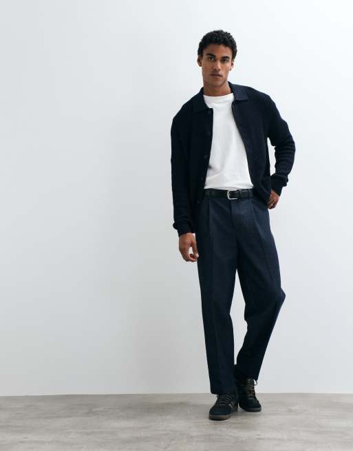 Mango strikket cardigan med knapper hele vejen ned i navy, 2 af 5