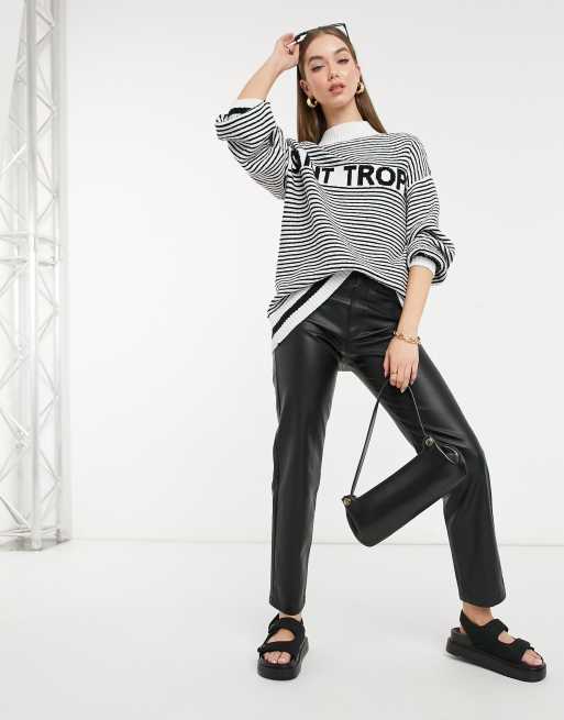 Mango stripe St Tropez sweater in mono