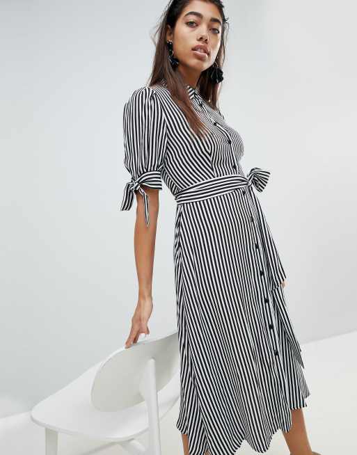 Mango striped shirt hot sale dress