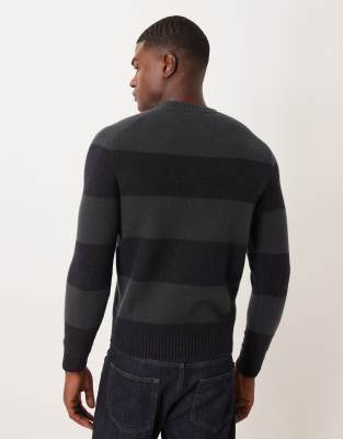 Mango Striped Knit Polo Sweater In Multi