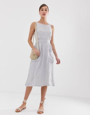 mango red linen dress