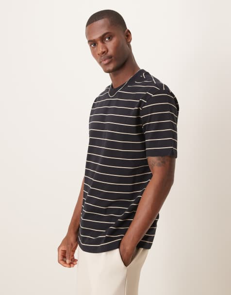 Mango striped t-shirt in navy - view 1