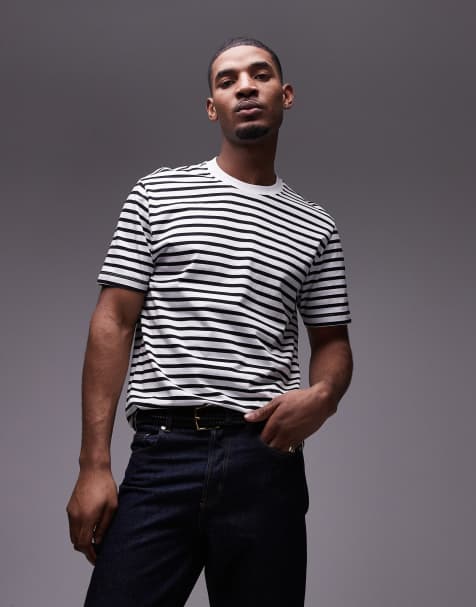 Mango striped T-shirt in white - view 1
