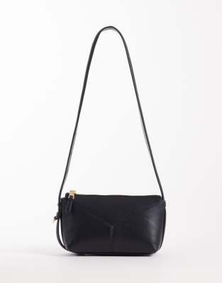 Mango Structured Cross Body Bag In Black