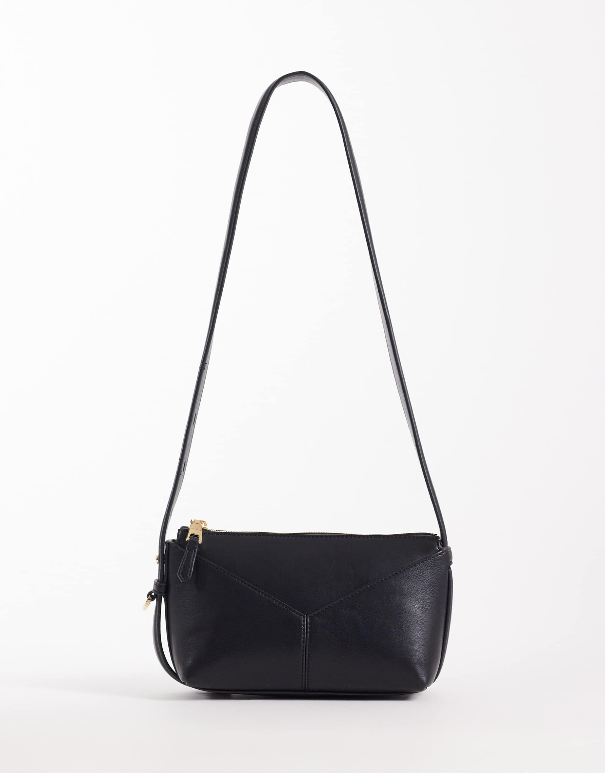 mango structured cross body bag in black