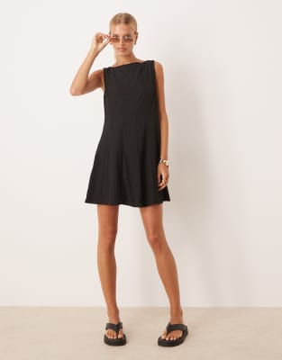 Mango Structured Fit And Flare Mini Dress
