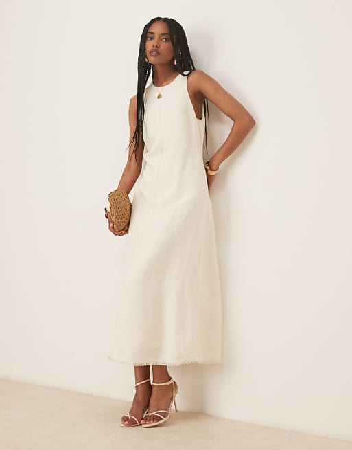 linen cream dress Summer 18 just choose from any of our available fabrics in the color chart Cream Linen Embroidered Cutout Mini