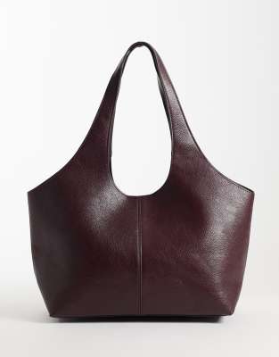 Mango Structured Tote Bag In Red