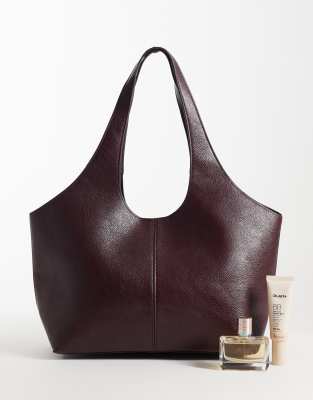 Mango Structured Tote Bag In Red