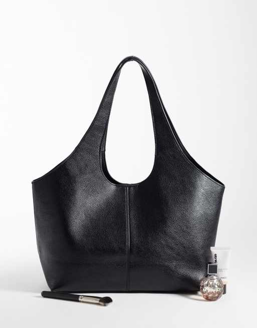 Mango struktureret tote-taske i sort, 2 af 4